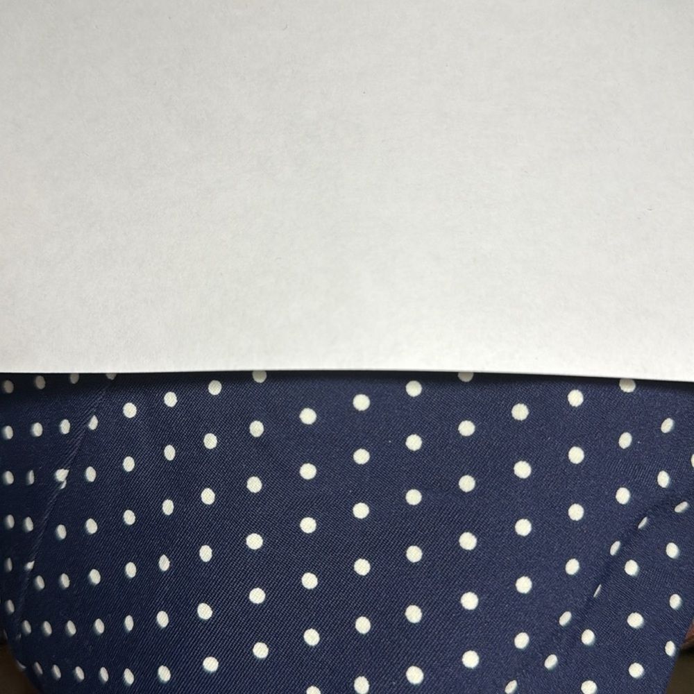 Talbots Navy Blue Polka Dot Dress with 3/4 Sleeve, Size 6 - Picture 8 of 8